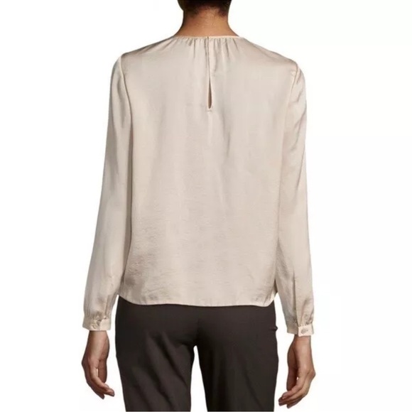 VINCE Draped Cross Front Wrap Satin Blouse size 2 - Picture 2 of 12